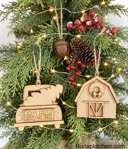 Farmhouse (Truck & Barn) DIY Ornaments
