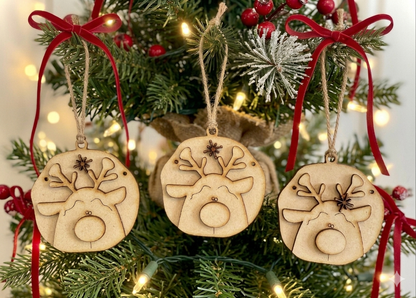 DIY Reindeer Ornaments, Set of 3