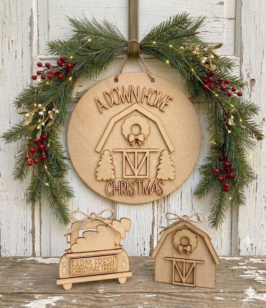 Bundle - A Down Home Christmas DIY Hanger & DIY Farmhouse Ornaments