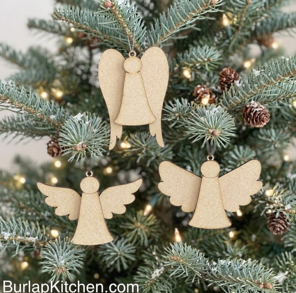 DIY Angel Ornaments, Set of 3