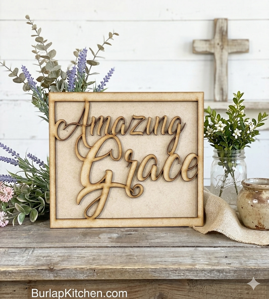 Amazing Grace Sign - DIY Craft Kit