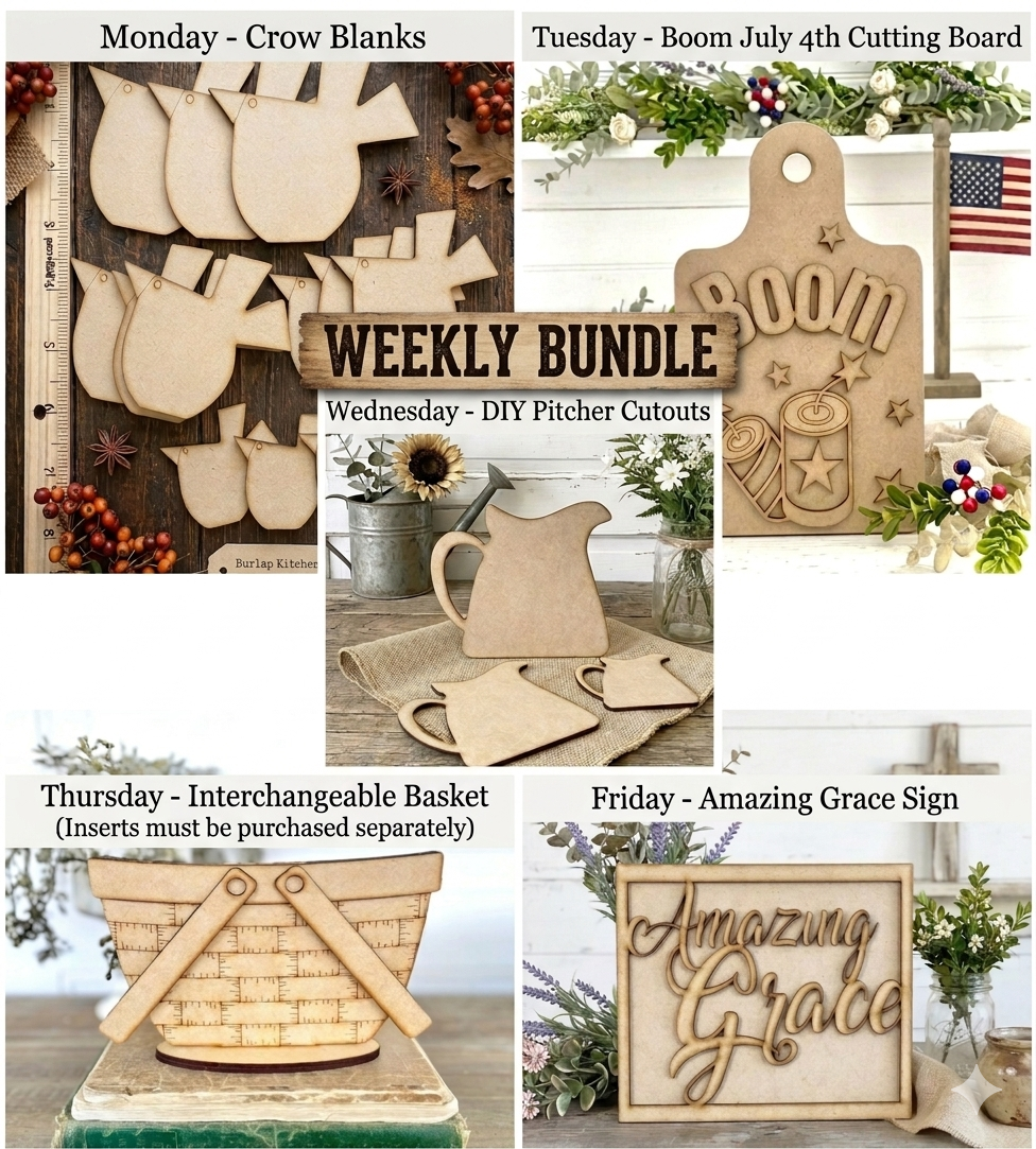 (Item#52) Weekly Bundle Deal - DIY Craft Kits/Cutouts