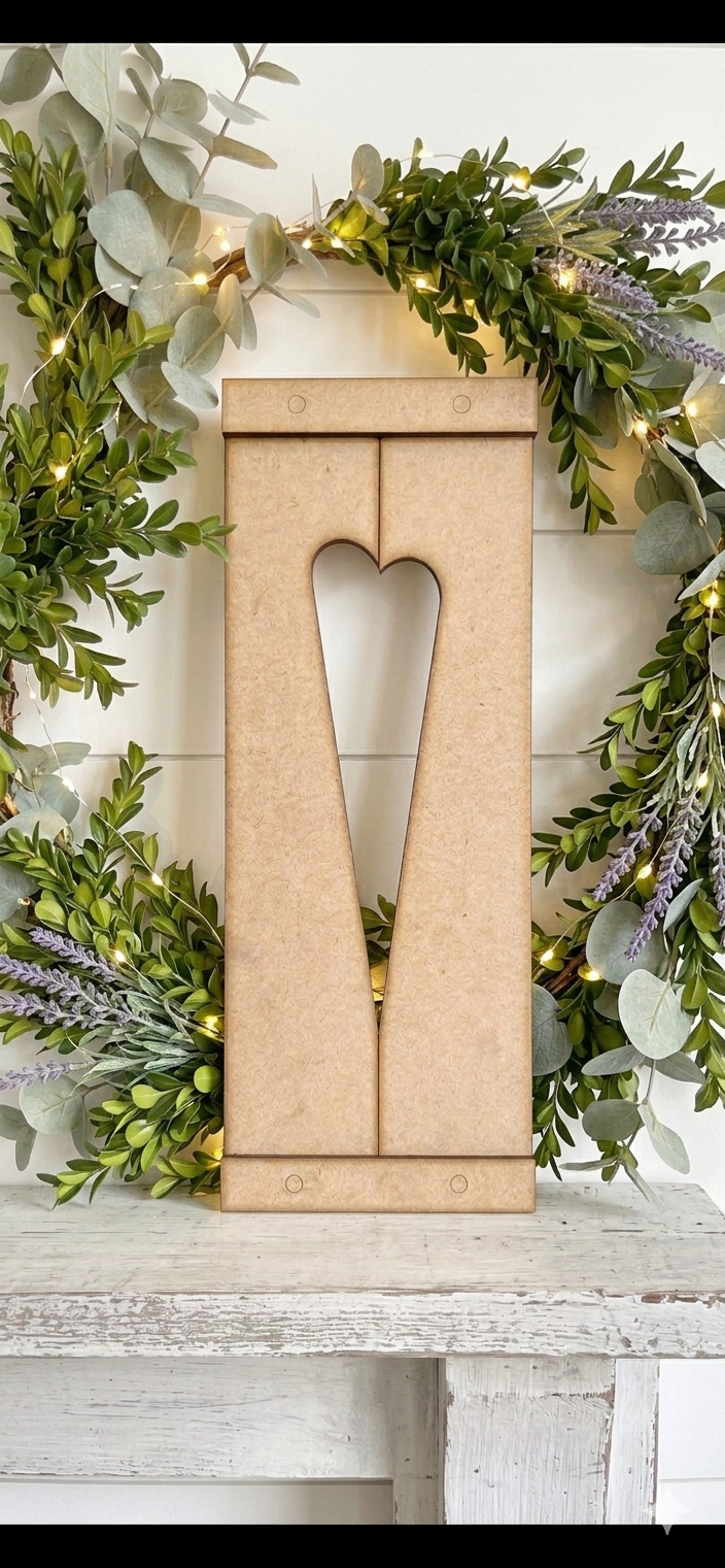 Heart Shutters Leaner - DIY Craft Kit