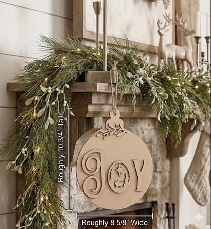 “Joy” Nativity Ornament Shaped Hanger - DIY Craft Kit