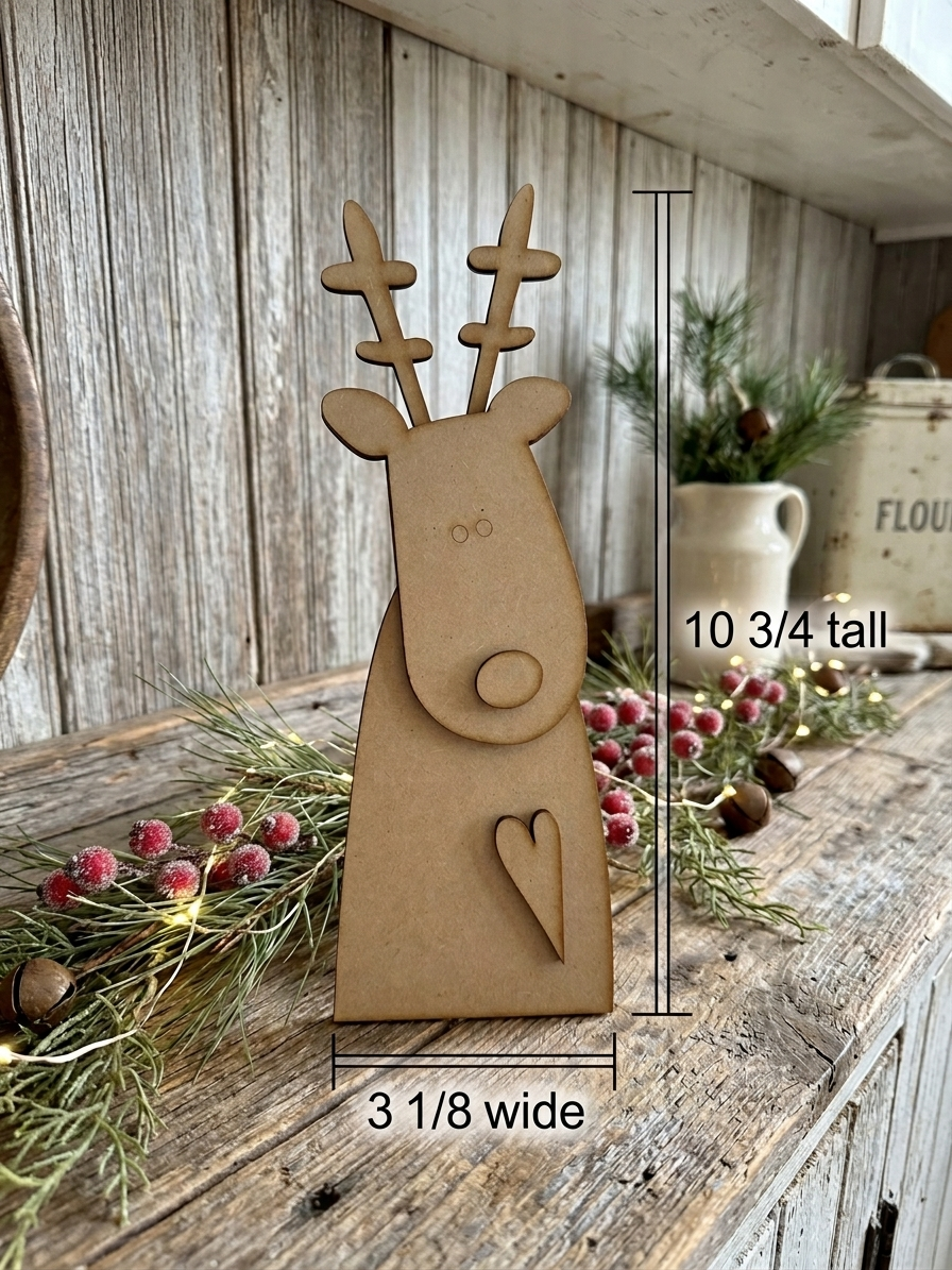 (Item#083) Skinny Reindeer Leaner - DIY Craft Kit