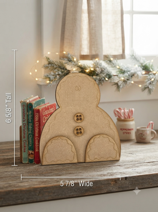 Gingerbread Man Leaner - DIY Craft Kit (*Now cut on 1/8” MDF/Hardboard