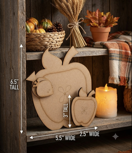 Apples w/ Crow Leaner - DIY Craft Kit