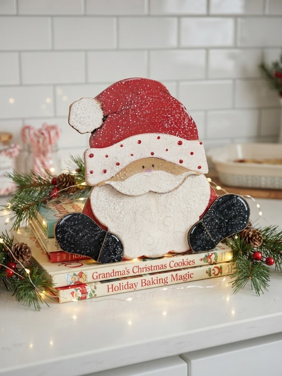 (Item#106) Bundle - Snowman “SNOW” Pallet Board Hanger + Santa Leaner w/ Boots