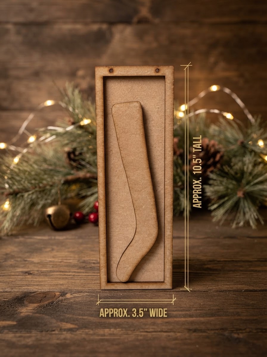 (Item#122) Frame Leaner/Hanger w/Stocking Only - DIY Craft Kit