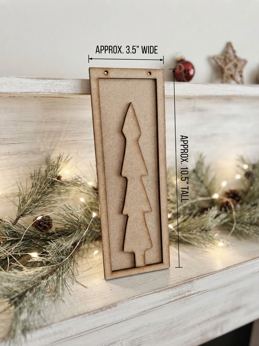 (Item#119) Frame Leaner/Hanger w/Christmas Tree Only - DIY Craft Kit