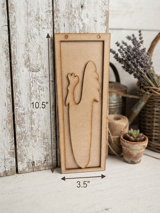 (Item#120) Frame Leaner/Hanger w/Chicken Only - DIY Craft Kit
