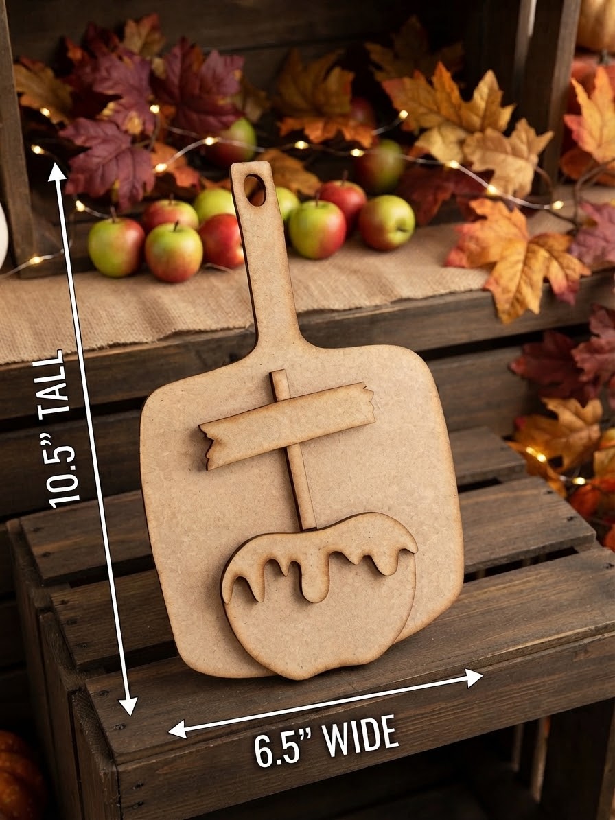 (Item#126) “Caramel Apple” Cutting Board - DIY Craft Kit