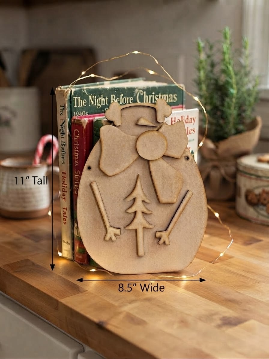 (Item#130) Puffy Snowman Leaner/Hanger - DIY Craft Kit