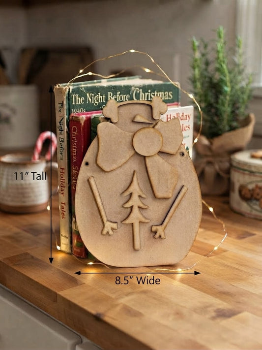 (Item#130) Puffy Snowman Leaner/Hanger - DIY Craft Kit