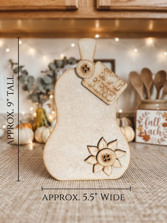 (Item#134) Simply Blessed Gourd Leaner - DIY Craft Kit