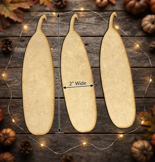 (Item#139) Primitive Pumpkin DIY Cutouts, Set of 3