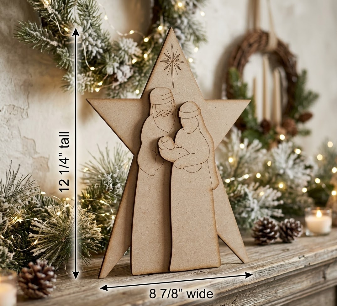 Star Nativity Scene Leaner - (DIY Craft Kit)