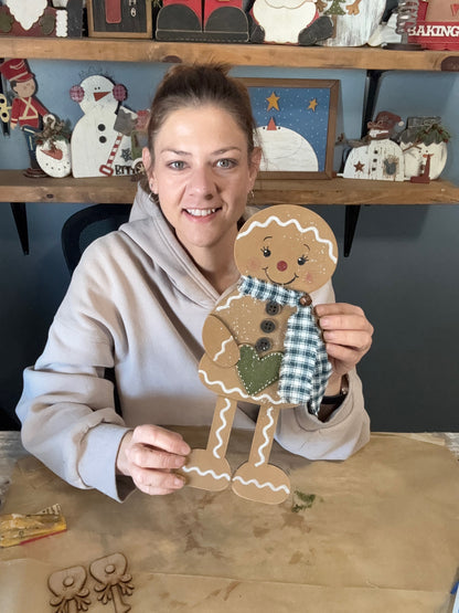 (Item#148) Sweet Gingerbread Girl Leaner - DIY Craft Kit