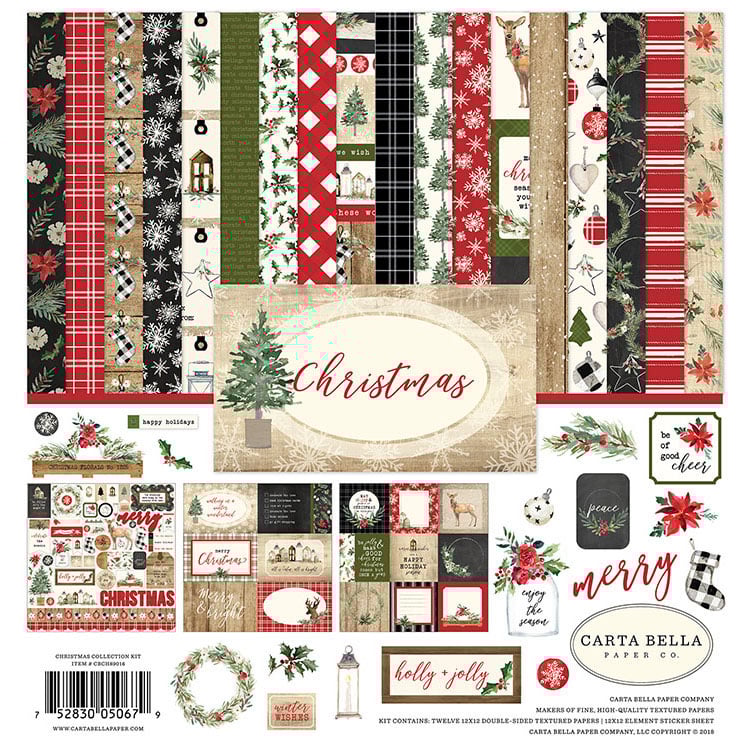 Christmas Collection Kit  12” x 12” Paper & Sticker Sheets – Carta Bella