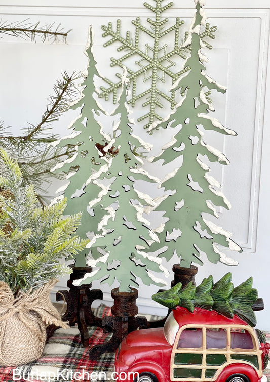 (CK) Rustic Christmas Tree Cluster Craft Kit - FREE shipping