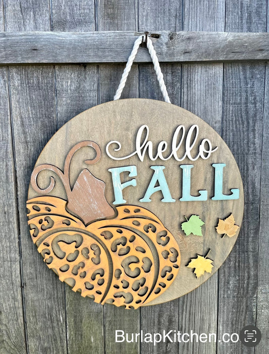 Fall Pumpkin Door Hanger Craft Kit - FREE SHIPPING