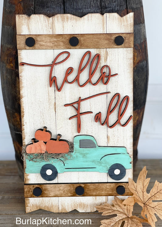 Fall Truck Sign - Craft Kit