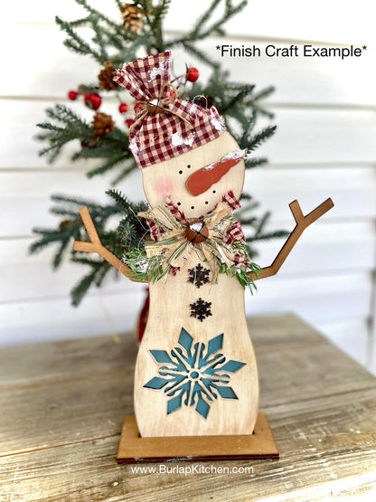 Stand Alone Snowflake Snowman - DIY Craft Kit