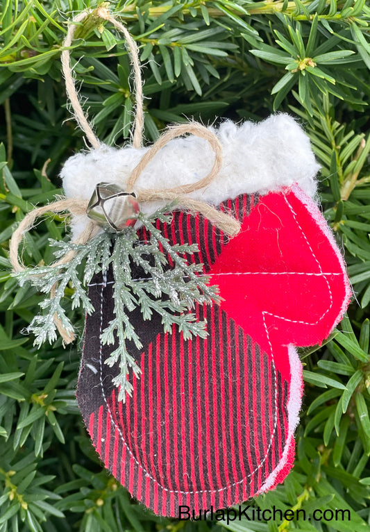 Mitten Christmas Ornament - FREE SHIPPING
